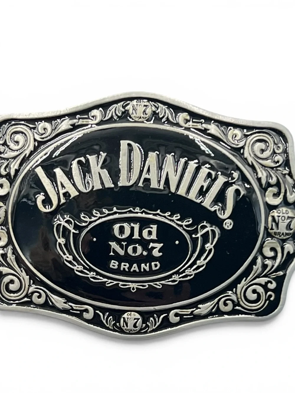 Vintage 2005 Jack Daniels Belt Buckle Series 1 Tin Box Old No 7 Black Silver Men